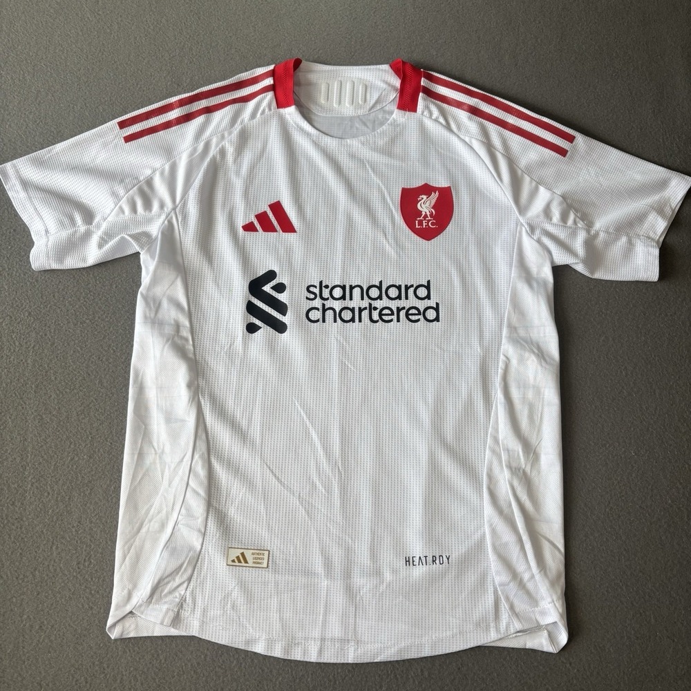 Adidas 2025-26 Liverpool Authentic Away Jersey Soccer Mens Size L HEAT.RDY